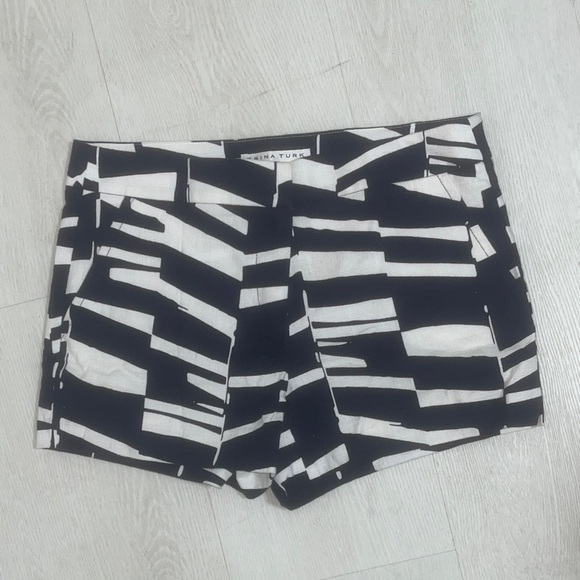 Trina Turk Monochrome High Waist Shorts - Picture 2 of 5